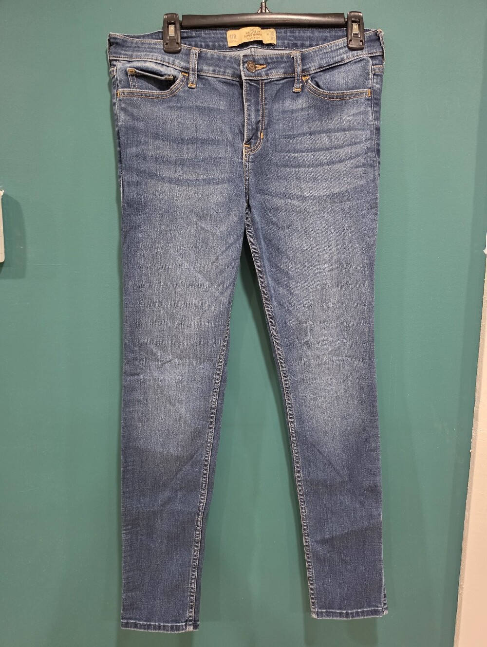 Hollister High Rise Super Skinny Jeans 11R W30 L30 Blue